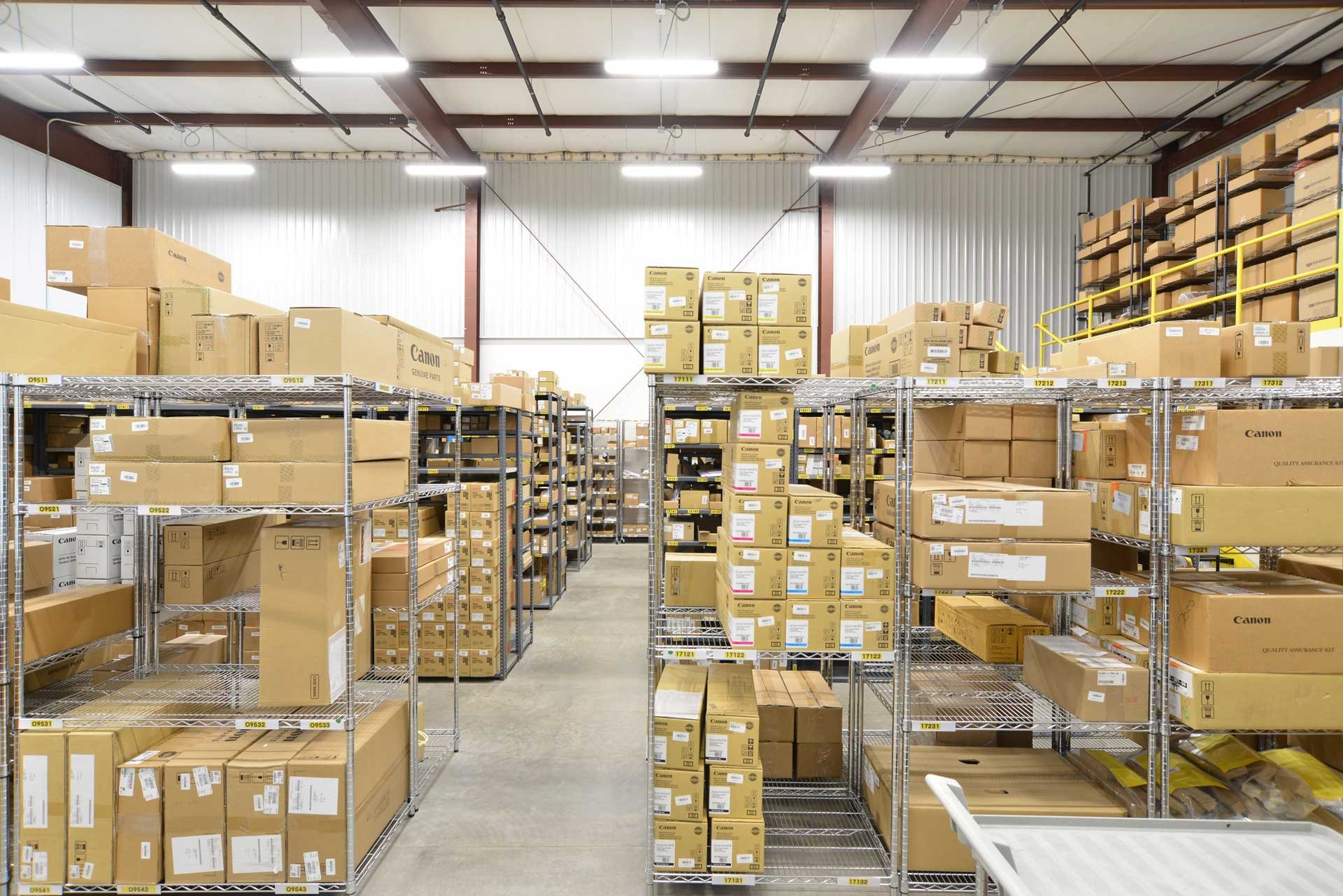 EO Johnson printer supplies warehouse