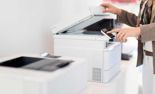 Printer copier touchscreen