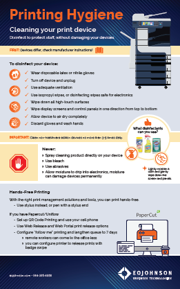 printer hygiene infographic